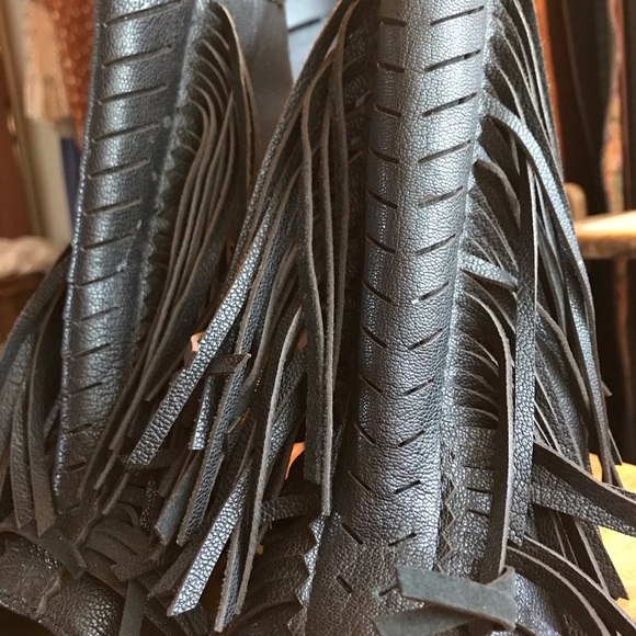 Leather ❤️🔥Fringe❤️🔥 Booty Heels - Picture 6 of 7